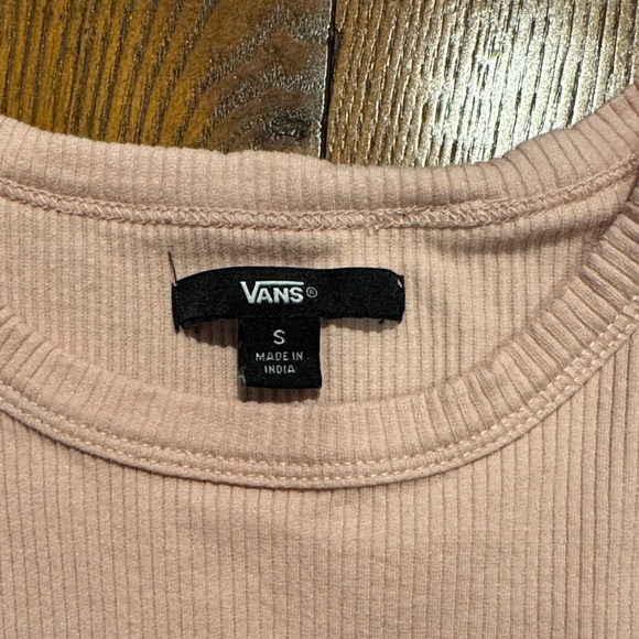 Vans Light Pink Ribbed Tee - Picture 2 of 3